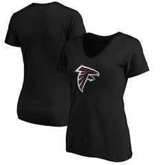 Atlanta Falcons Women's Primary Logo V-Neck T-Shirt Black
