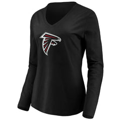 Atlanta Falcons Women's Primary Logo Long Sleeve T-Shirt Black