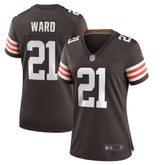 NFL Denzel Ward Cleveland Browns Women's Player Game Jersey - Brown