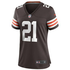 NFL Denzel Ward Cleveland Browns Women's Player Game Jersey - Brown