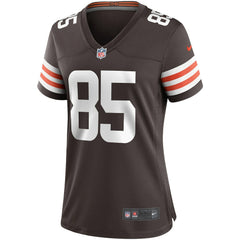 NFL David Njoku Cleveland Browns Women's Player Game Jersey - Brown