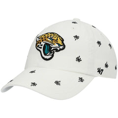 Jacksonville Jaguars '47 Women's Confetti Clean Up Adjustable Hat White
