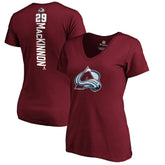 NHL Nathan MacKinnon Colorado Avalanche Women's Playmaker V-Neck T-Shirt - Garnet