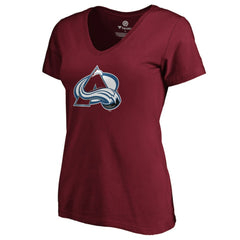 NHL Nathan MacKinnon Colorado Avalanche Women's Playmaker V-Neck T-Shirt - Garnet
