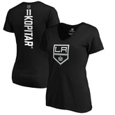 NHL Anze Kopitar Los Angeles Kings Women's Playmaker V-Neck T-Shirt - Black
