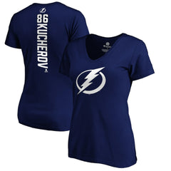 NHL Nikita Kucherov Tampa Bay Lightning Women's Playmaker V-Neck T-Shirt - Royal