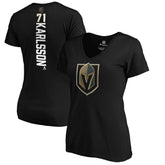 NHL William Karlsson Vegas Golden Knights Women's Playmaker V-Neck T-Shirt - Black