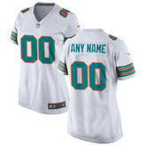 NFL Miami Dolphins Women's Alternate Custom Game Jersey - White