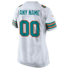 NFL Miami Dolphins Women's Alternate Custom Game Jersey - White