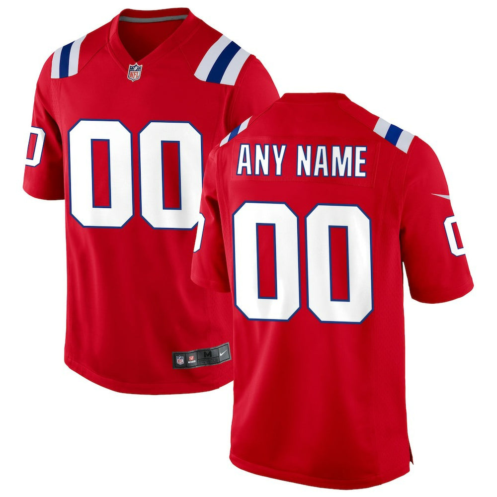 NFL New England Patriots Alternate Custom Jersey - Red