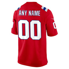 NFL New England Patriots Alternate Custom Jersey - Red