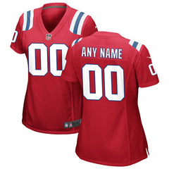 NFL New England Patriots Women's Alternate Custom Jersey - Red
