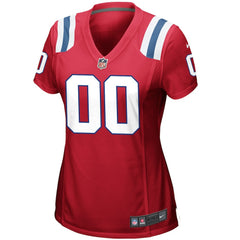 NFL New England Patriots Women's Alternate Custom Jersey - Red