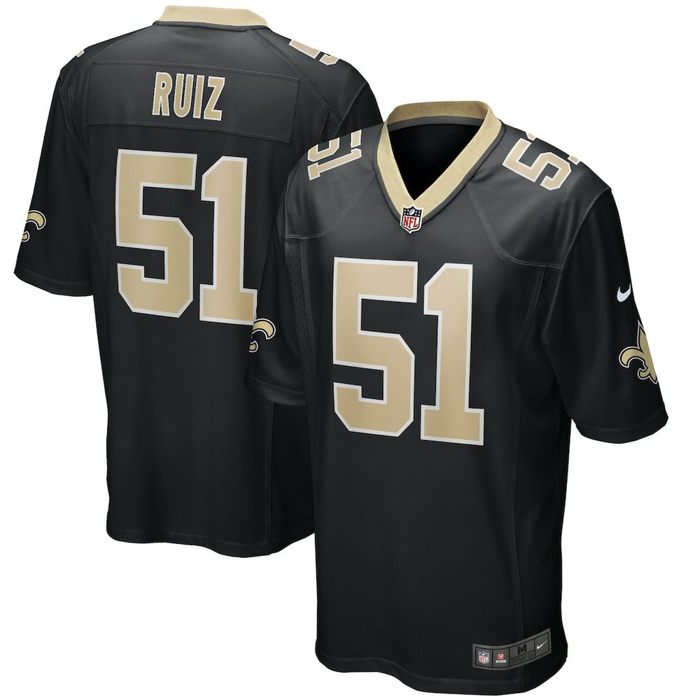 NFL Cesar Ruiz New Orleans Saints Game Jersey - Black
