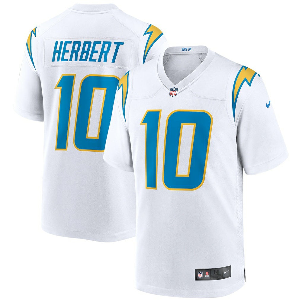 NFL Justin Herbert Los Angeles Chargers Game Jersey - White
