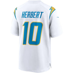 NFL Justin Herbert Los Angeles Chargers Game Jersey - White