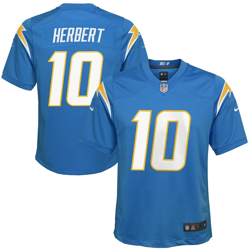 NFL Justin Herbert Los Angeles Chargers Youth Game Jersey - Powder Blue