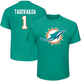 Tua Tagovailoa Miami Dolphins Big & Tall Player Name & Number T-Shirt Aqua
