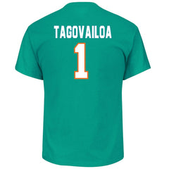 Tua Tagovailoa Miami Dolphins Big & Tall Player Name & Number T-Shirt Aqua