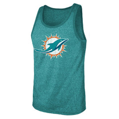 Tua Tagovailoa Miami Dolphins Majestic Threads Name & Number Tri-Blend Tank Top Aqua