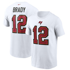 Tom Brady Tampa Bay Buccaneers Name & Number T-Shirt White
