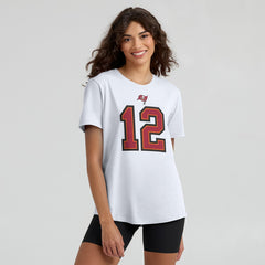 Tom Brady Tampa Bay Buccaneers Women's Name & Number T-Shirt White
