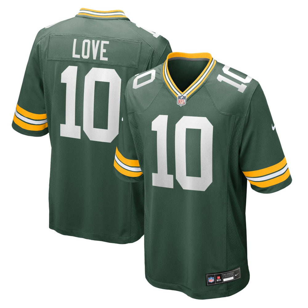 NFL Jordan Love Green Bay Packers Player Game Jersey - Green