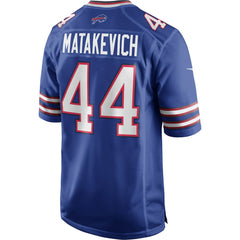 NFL Tyler Matakevich Buffalo Bills Game Player Jersey - Royal