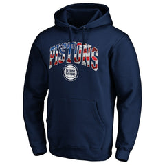 Detroit Pistons Banner Wave Pullover Hoodie Navy