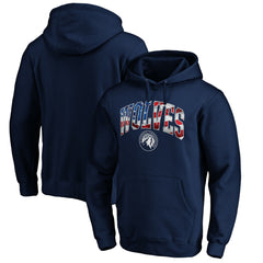 Minnesota Timberwolves Banner Wave Pullover Hoodie Navy