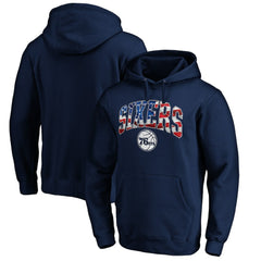 Philadelphia 76ers Banner Wave Pullover Hoodie Navy