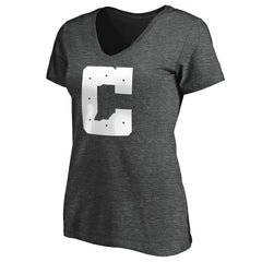 Indianapolis Colts Women's Secondary Logo V-Neck T-Shirt Heather Gray