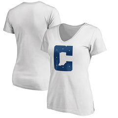 Indianapolis Colts Women's Secondary Logo V-Neck T-Shirt White