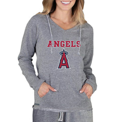 Los Angeles Angels Concepts Sport Women's Mainstream Terry Long Sleeve Hoodie Top - Gray Hoodies