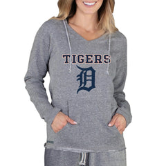 Detroit Tigers Concepts Sport Women's Mainstream Terry Long Sleeve Hoodie Top - Gray Hoodies