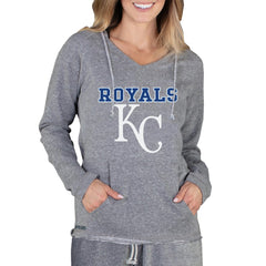 Kansas City Royals Concepts Sport Women's Mainstream Terry Long Sleeve Hoodie Top - Gray Hoodies