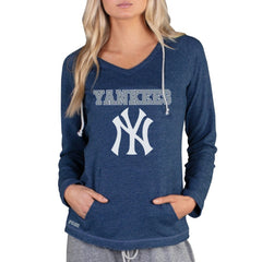 New York Yankees Concepts Sport Women's Mainstream Terry Long Sleeve Hoodie Top - Navy Hoodies
