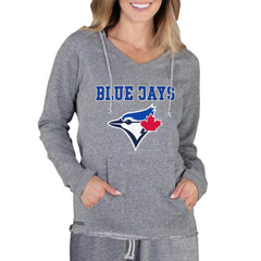 Toronto Blue Jays Concepts Sport Women's Mainstream Terry Long Sleeve Hoodie Top - Gray Hoodies