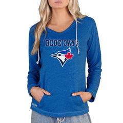 Toronto Blue Jays Concepts Sport Women's Mainstream Terry Long Sleeve Hoodie Top - Royal Hoodies