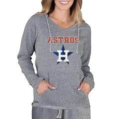 Houston Astros Concepts Sport Women's Mainstream Terry Long Sleeve Hoodie Top - Gray Hoodies