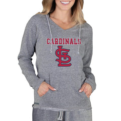St. Louis Cardinals Concepts Sport Women's Mainstream Terry Long Sleeve Hoodie Top - Gray Hoodies
