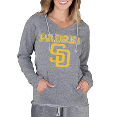 San Diego Padres Concepts Sport Women's Mainstream Terry Long Sleeve Hoodie Top - Gray Hoodies