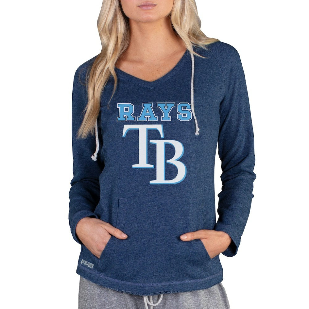 Tampa Bay Rays Concepts Sport Women's Mainstream Terry Long Sleeve Hoodie Top - Navy Hoodies