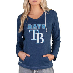 Tampa Bay Rays Concepts Sport Women's Mainstream Terry Long Sleeve Hoodie Top - Navy Hoodies