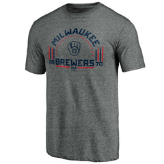 Milwaukee Brewers Team Freedom Tri-Blend T-Shirt - Gray T-shirts