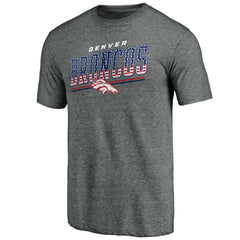 Denver Broncos Team Freedom Tri-Blend T-Shirt Gray