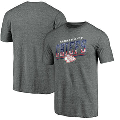 Kansas City Chiefs Team Freedom Tri-Blend T-Shirt Gray