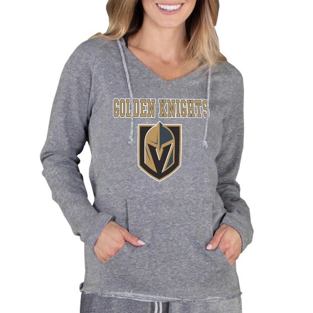 NHL Vegas Golden Knights Concepts Sport Women's Mainstream Terry Tri-Blend Long Sleeve Hooded Top - Gray