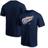 NHL Detroit Red Wings Banner Wave Logo T-Shirt - Navy