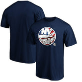 NHL New York Islanders Banner Wave Logo T-Shirt - Navy